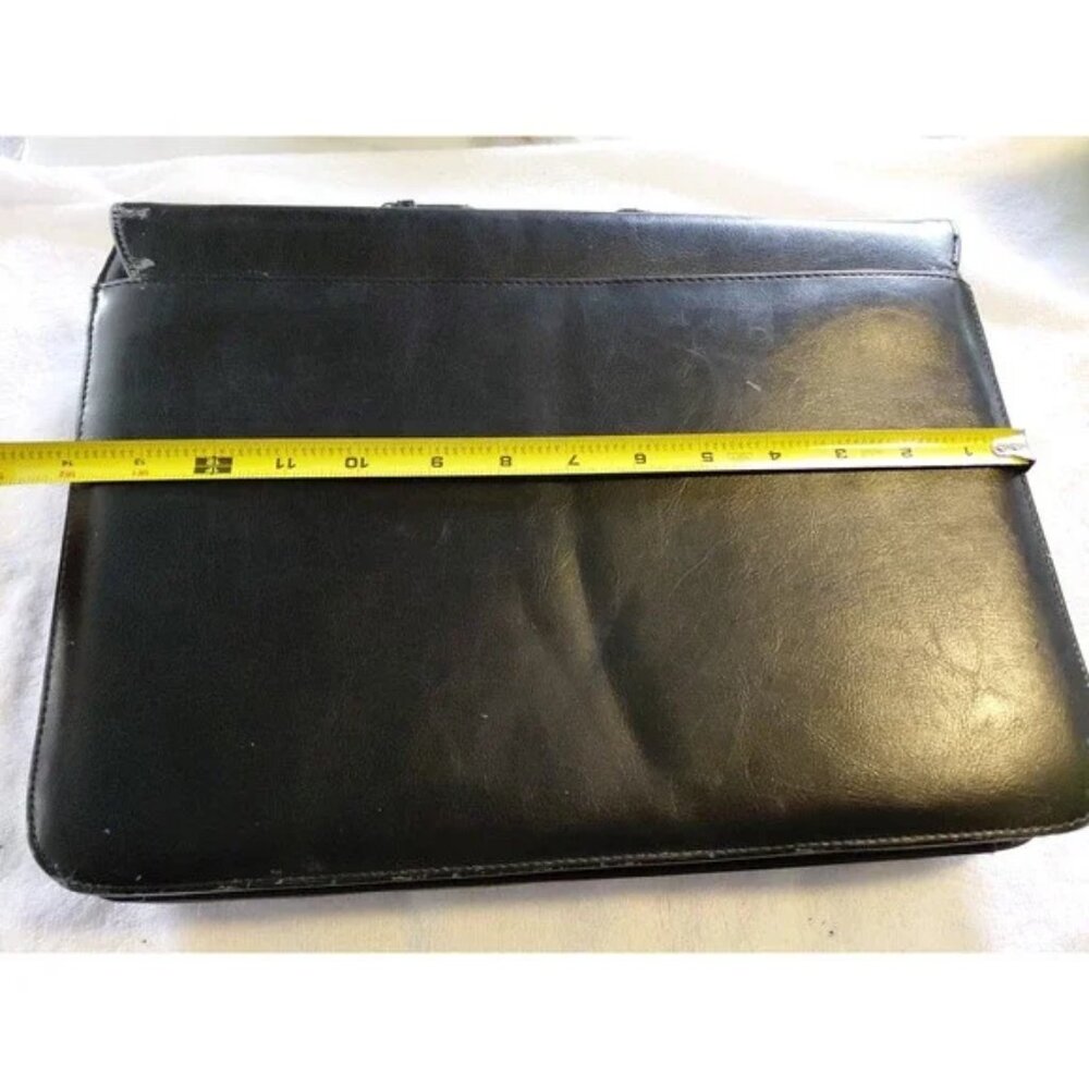 vintage Bellerose Faux Leather briefcase portfolio 80s classic Missing Strap - Picture 16 of 16